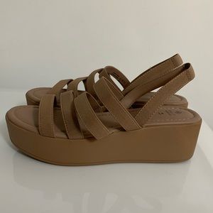 Call It Spring nude platform strappy sandals
